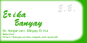 erika banyay business card